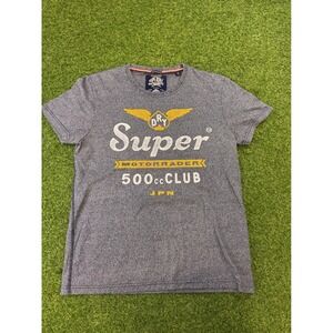 Superdry Mens Motorrader 500cc Club Vintage Racing Tee Grey Marl XL